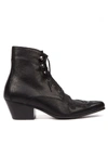 SAINT LAURENT BLACK LEATHER SUSAN LACED ANKLE BOOTS,11071539