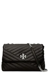 Tory Burch Kira Chevron Convertible Shoulder Bag In Black