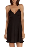 MIDNIGHT BAKERY HAMMERED SATIN CHEMISE,MLS010