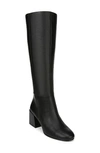 Via Spiga Desi Block Heel Leather Boots In Black