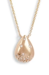 DANA REBECCA DESIGNS CYNTHIA ROSE PAVE TEARDROP PENDANT NECKLACE,N2511