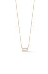 Dana Rebecca Designs Sadie Diamond Baguette Necklace In Yellow Gold