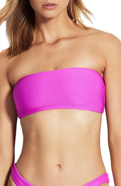 Seafolly Essential Tube Bikini Top In Purple Haze