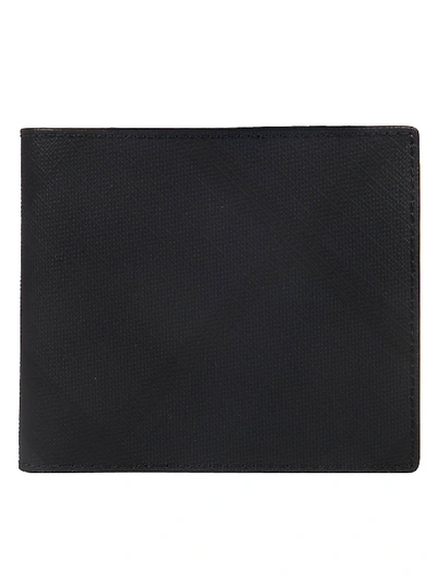 Burberry London Check Wallet In Dark Charcoal