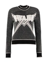OFF-WHITE LONG-SLEEVED CREW-NECK SWEATER,11072298