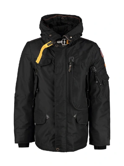 Parajumpers Right Hand Base Technical Fabric Parka In Black