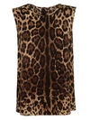 DOLCE & GABBANA LEOPARD PRINT SLEEVELESS TOP,11071918