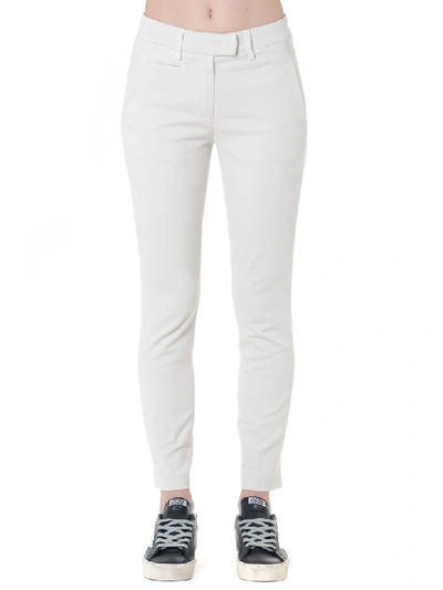 Dondup Cropped Straight-leg Trousers In White