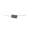 SAINT LAURENT RAZOR BLADE BRACELET SILVER OXIDIZED CROCODILE TEXTURE,11071219