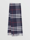 Burberry The Classic Giant Check Cashmere Scarf In Navy