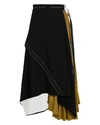 PROENZA SCHOULER Layered Pleated Colorblock Skirt,060040203731
