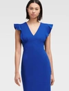 DONNA KARAN DKNY WOMEN'S SHEATH DRESS WITH RUFFLE CAP SLEEVE -,74247388