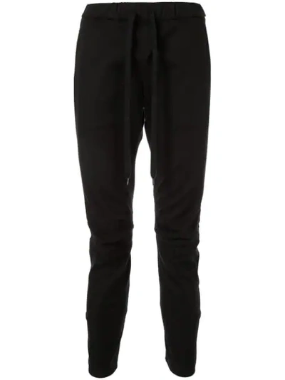 Attachment Drawstring-waist Skinny Trousers In Black