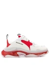 Balenciaga Triple S Clear Sole Sneakers In Grey
