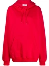 Msgm Oversized Hoodie In Red