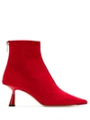 Jimmy Choo 65mm Kix Suede Ankle Boots In Red