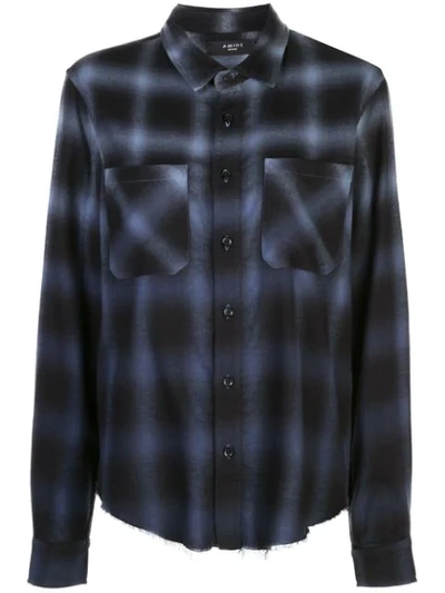 Amiri Loose-fit Plaid Shirt In Blue ,black