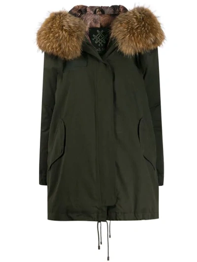 Mr & Mrs Italy Hooded Parka Jacket In Green