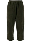 APUNTOB plain cropped trousers 