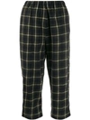 APUNTOB CHECKED WOOL TROUSERS