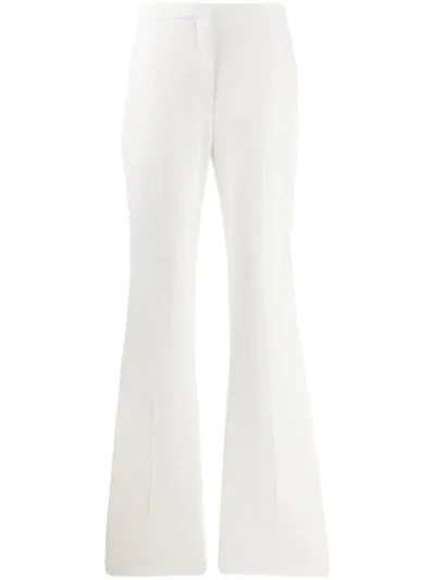 Alexander Mcqueen Sharp Flared Trousers In White