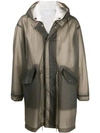 HELMUT LANG TRANSPARENT HOODED PARKA