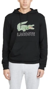 LACOSTE LOGO PULLOVER HOODIE