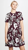 KENZO FIT & FLARE JACQUARD DRESS