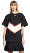 Off-white Panelled Cotton-jersey And Satin Mini Dress In Black/white