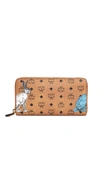 MCM HIDE AND SEEK RABBIT ZIPPED WALLET LARGE