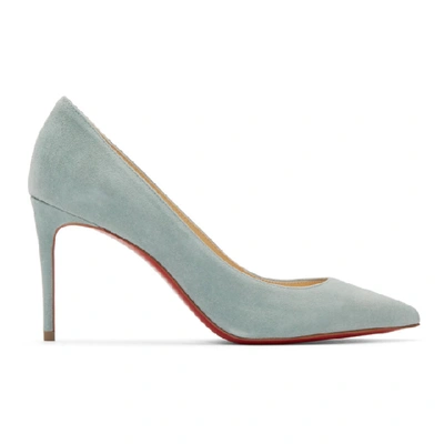 Christian Louboutin Kate 85 Suede Pumps In Blue
