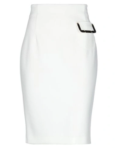 Cavalli Class Midi Skirts In Ivory