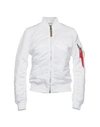 Alpha Industries Bomber In White
