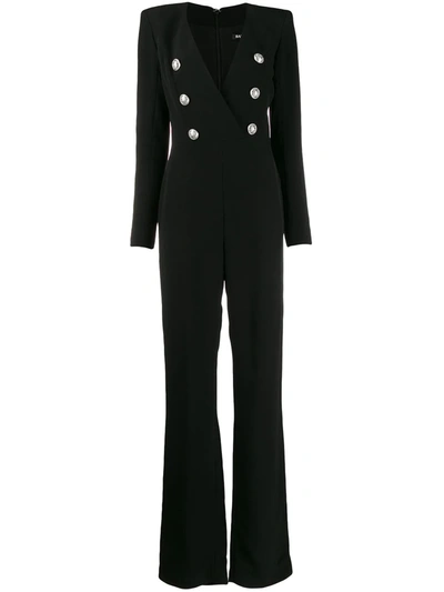 Balmain Double-breasted Jumpsuit In Black