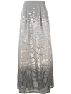 Alberta Ferretti Metallic Threading A-line Skirt In Grey