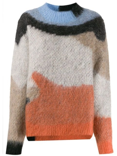 Ambush Intarsia-knit Jumper In Neutrals