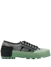 MARCO DE VINCENZO GLITTER LOW TOP SNEAKERS