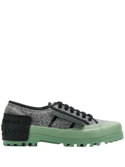 Marco De Vincenzo X Superga Embellished Trainers In Metallic