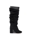 MM6 MAISON MARGIELA BOOT IN BLACK LEATHER WITH SHEER COVERING,11072795