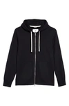 Reigning Champ Cotton-jersey Zip-through Hooded Sweatshirt In Black