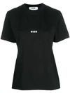 Msgm Logo Printed T-shirt In Black