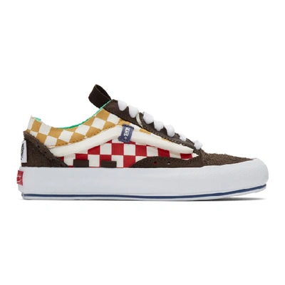 Vans Multicolor Men's Ua Old Skool Cap Lx Check And Suede In Brown