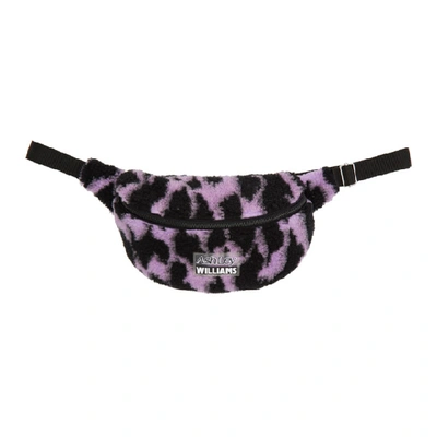 Ashley Williams Purple And Black Tiger Pouch