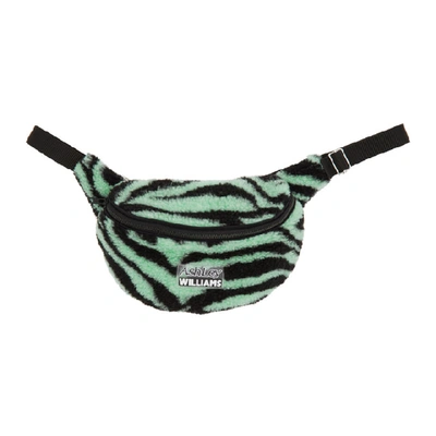 Ashley Williams Ssense Exclusive Green And Black Tiger Pouch In Green Tiger