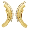 PANCONESI PANCONESI GOLD ARCH CLIP-ON EARRINGS