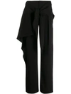 CHLOÉ TIE FRONT WIDE LEG TROUSERS