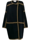 CHLOÉ CONTRAST TRIMS OVERSIZED COAT