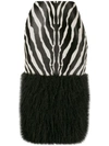 Saint Laurent Calf Hair And Faux Fur Skirt In Black