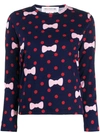 COMME DES GARCONS GIRL POLKA DOT PRINT SWEATER