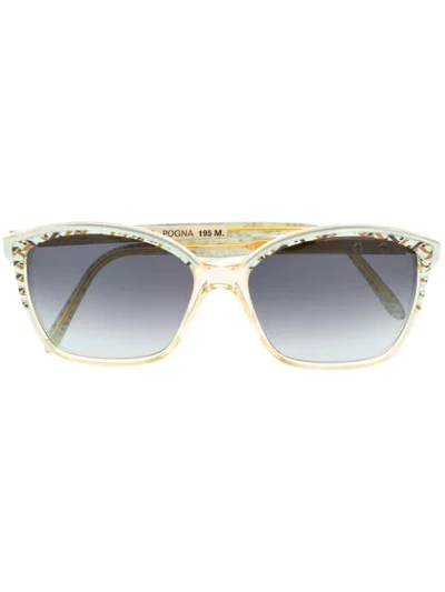 Pre-owned Saint Laurent 1970s Square Sunglasses In Gold
